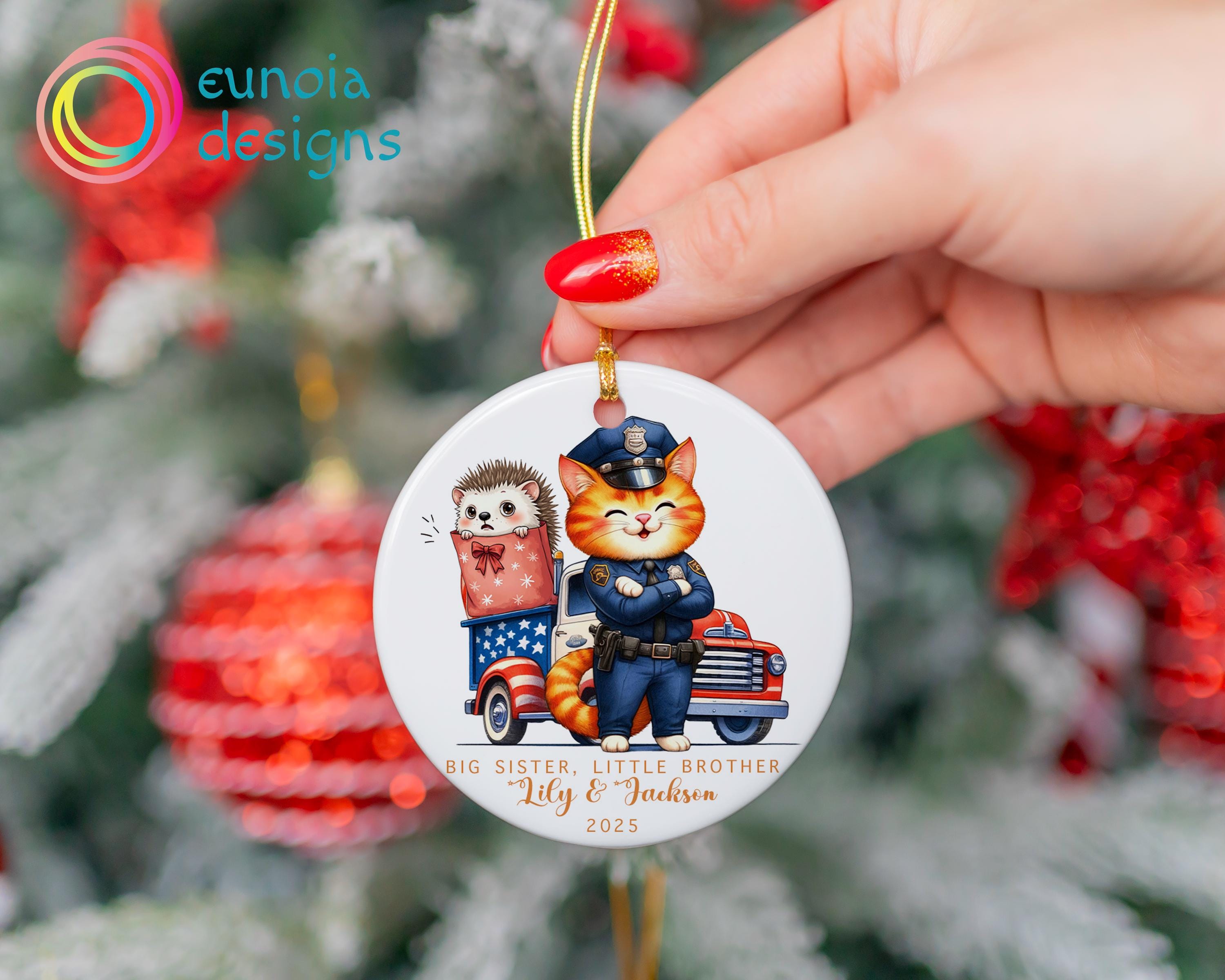 Discover Personalized Big Sister Ornament, Ceramic Christmas Big Sister Ornament