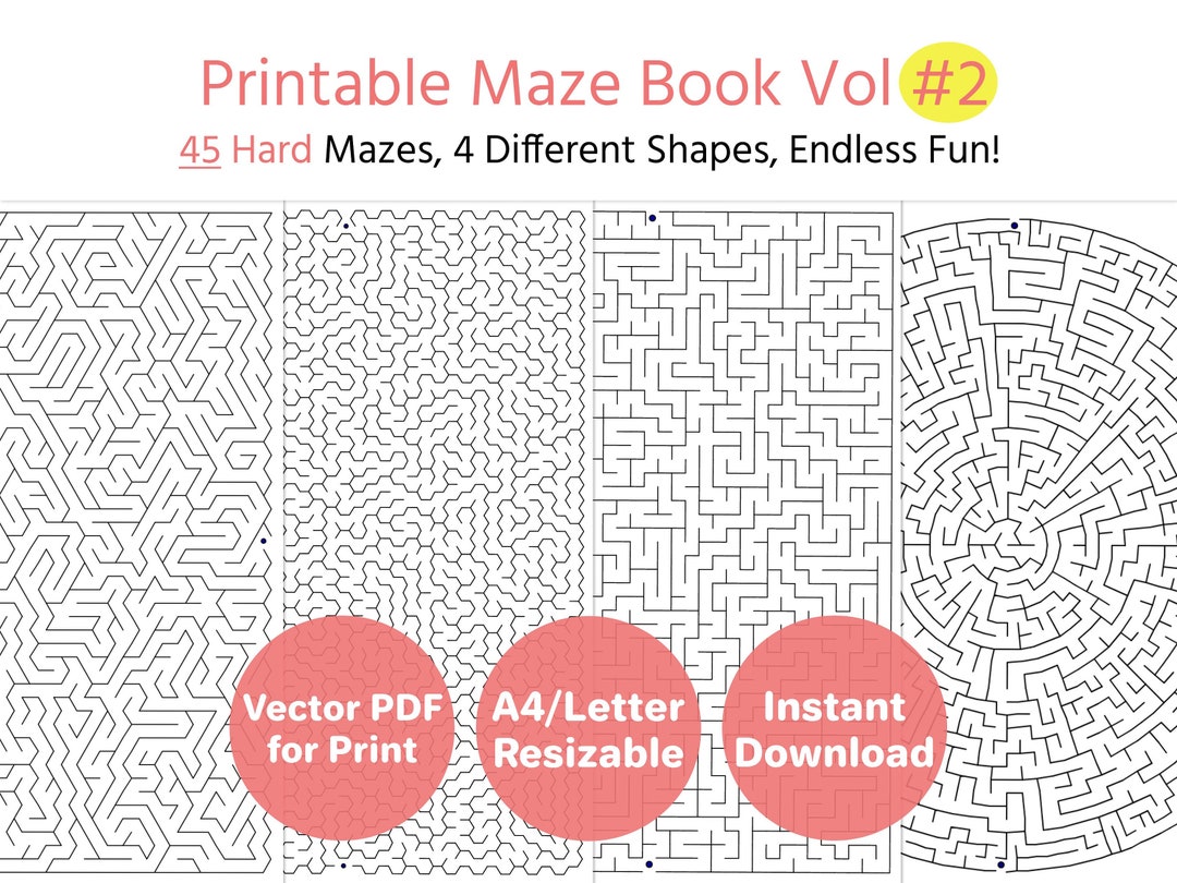 The Ultimate Maze Workbook Vol 2: 45 Brain-teasing Puzzles for Kids and ...