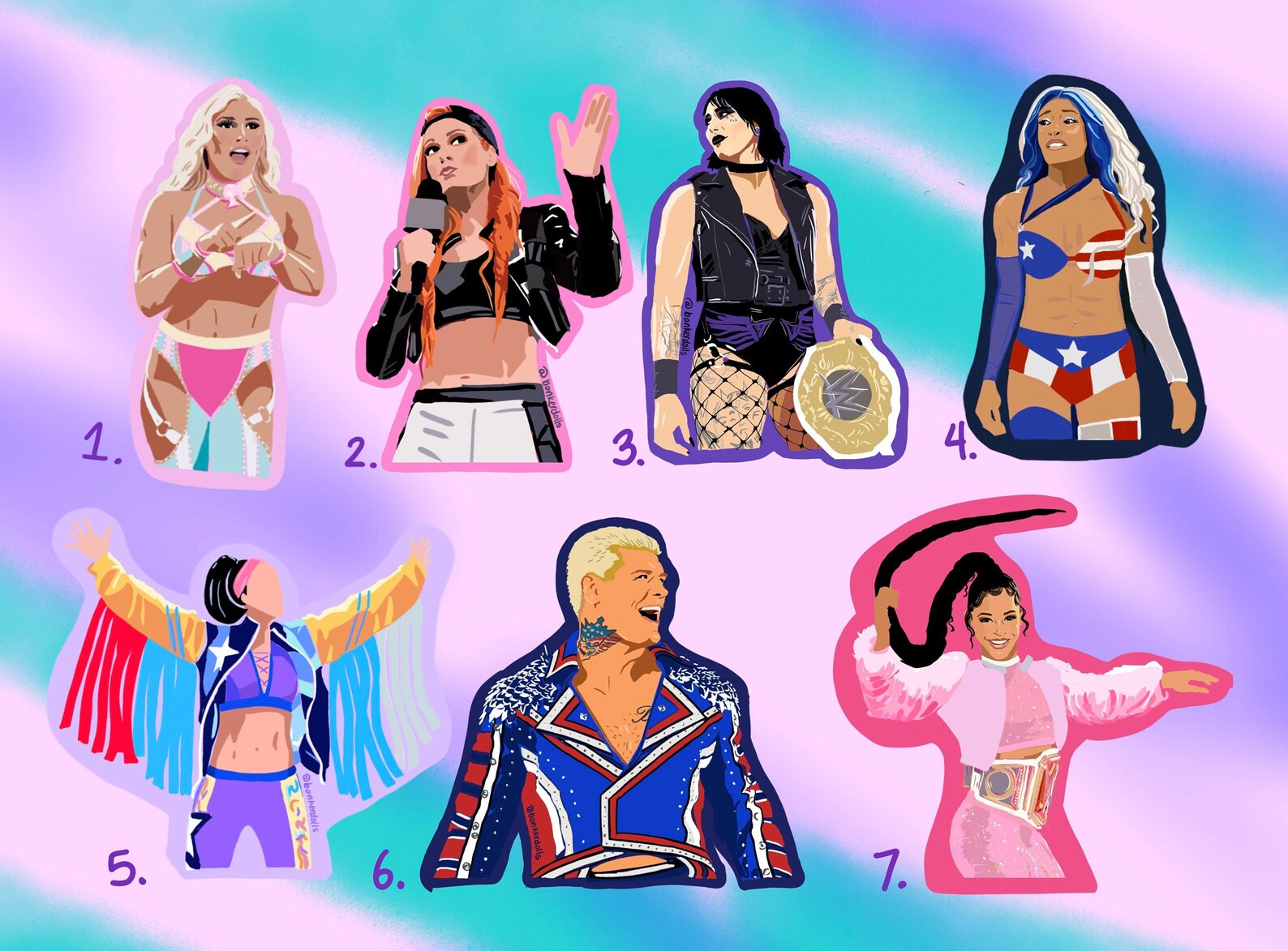 Cody Rhodes Vinyl Sticker WWE Wrestling Fan Art Waterproof Sticker for ...