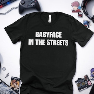 Babyface In The Streets - Dubbelsidig - Wrestling Fan t-shirt i svart, herr dam