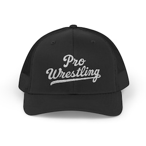 Pro Wrestling Snapback Trucker Cap, Wrestling Fan Gift, Classic Logo Hat, Event Wear, Sports Cap