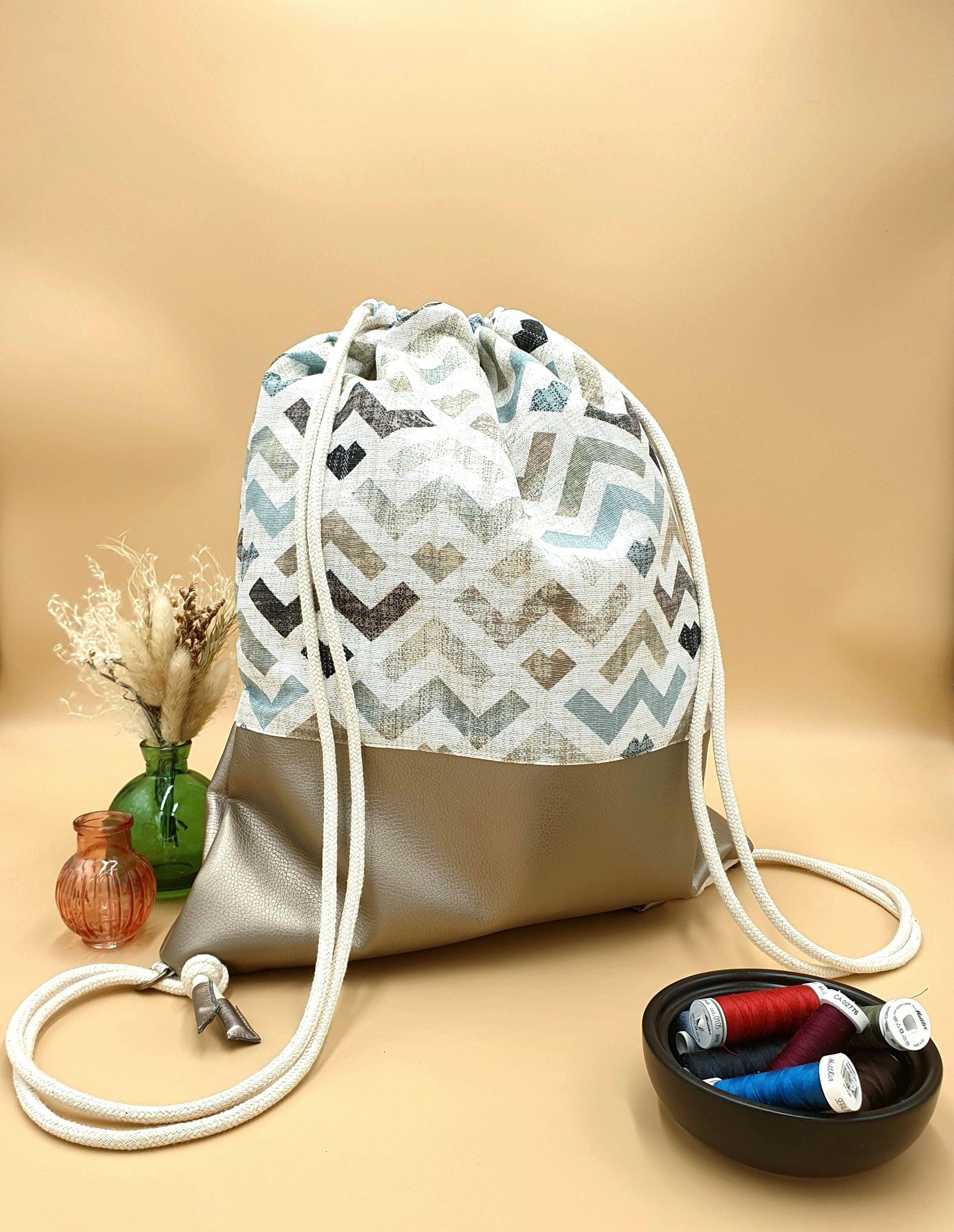 Seesack / Strandtasche 39x50 Cm – Aus Textil, Mit Maritimem Motiv (Leuchtturm, Kompass, Rettungsring Oder Strand)