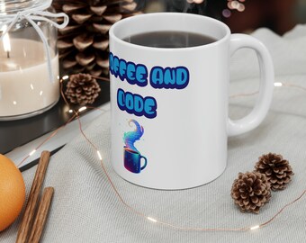 Coffee and Code Mug: Fueling Your Coding Sessions, 11oz