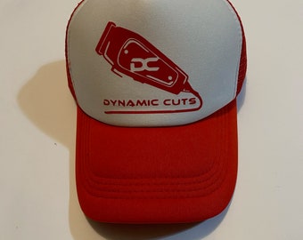 Dynamic Cuts Red and White Trucker Hat