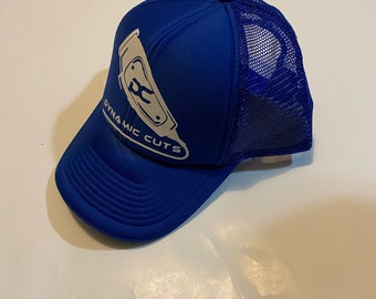 Dynamic Cuts Blue and White Trucker Hat