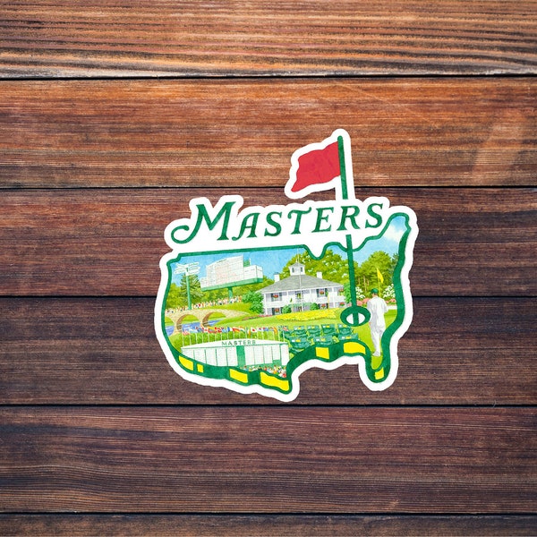 Augusta Mural Masters Golf Sticker