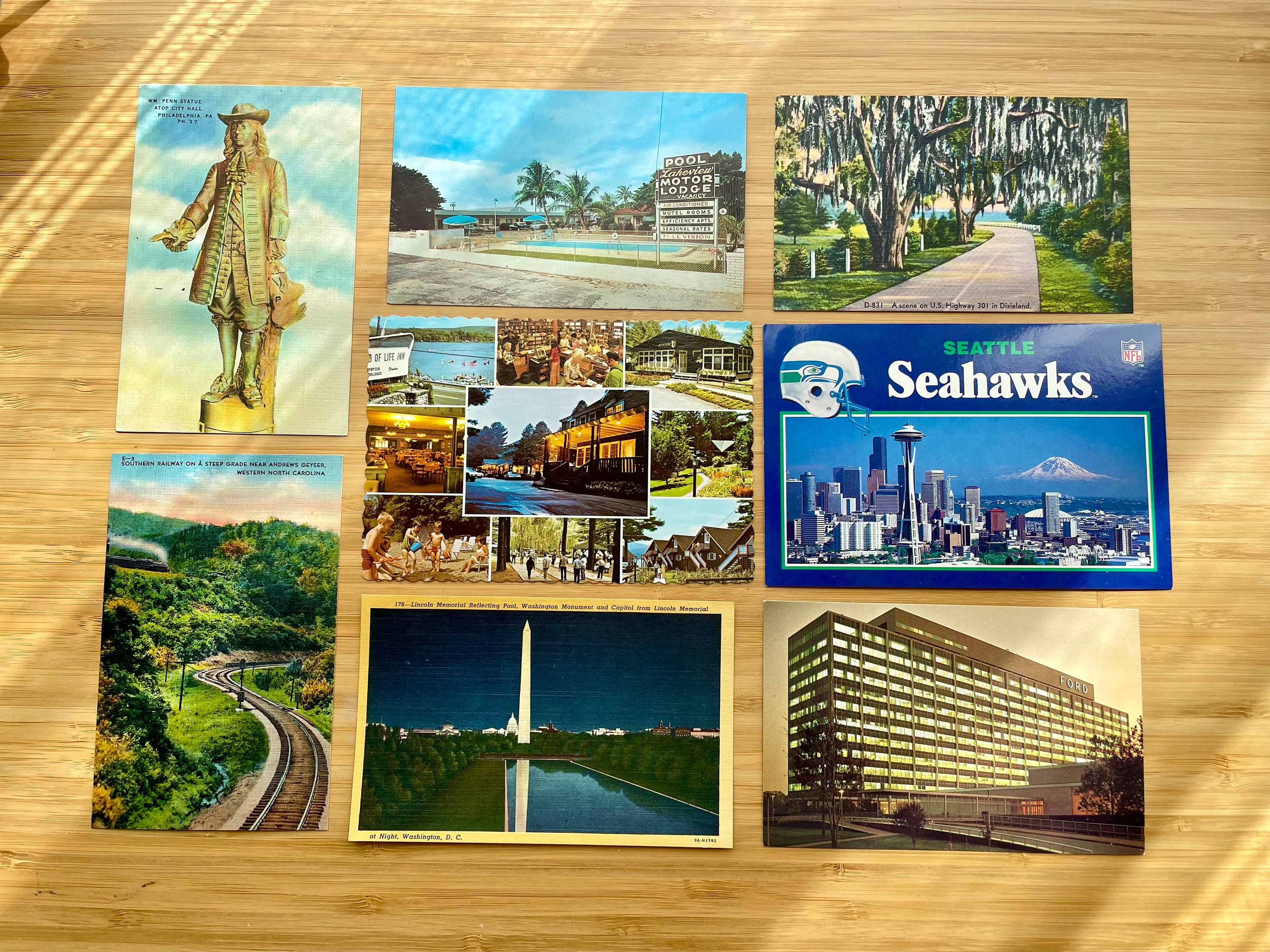 Old Postcards Unused Random Assortment of Vintage Post Cards From USA ...