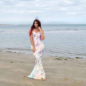 Sequin Mermaid Tail Dress for Adults, Perfect for Mermaid Parties, Cosplay, and Under the Sea Events, Mermaid Party Outfit, Ocean Party Gown
