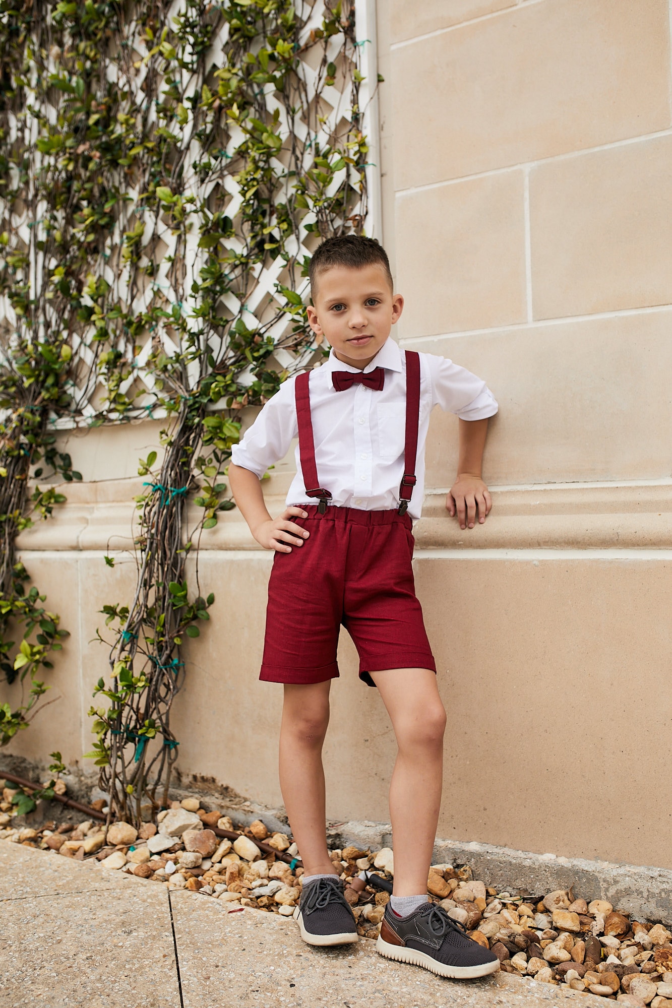 Shorts suspenders bow tie new arrivals