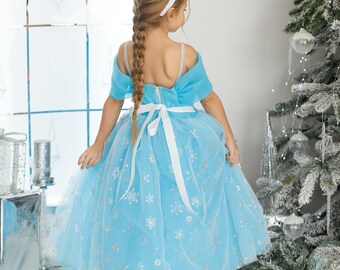 Sparkling Winter Wonderland Costume for Girls, Snowflake Princess