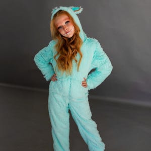 Mint Green Monster Jumpsuit | Kids Furry Costume