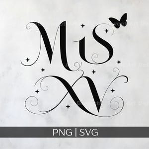 Mis XV SVG, Mis Quince svg, Quinceañera digitale download, Mis XV digitaal ontwerp, Sweet 15 svg gesneden bestand, Quinceañera svg-bestand