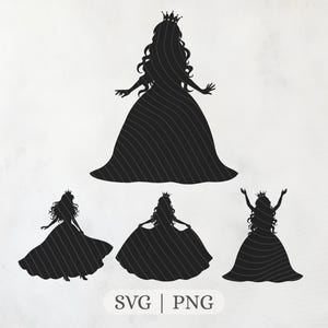 Princess Dress Silhouette Bundle Svg - Etsy Princess Dress Silhouette Bundle Svg - Etsy