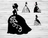 Quinceañera Princess Silhouette SVG Bundle: Party Decoration Cut Files (Digital Download)