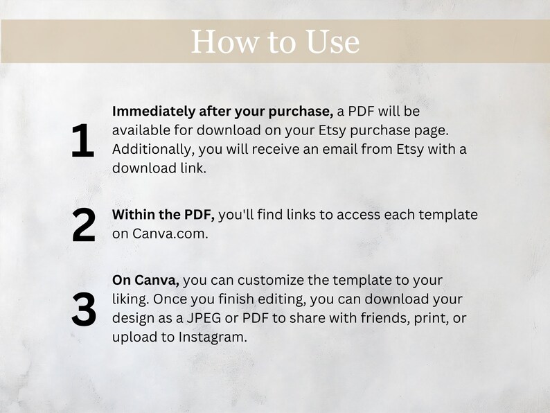 Editable PDF Guide Template, Instant Download Instruction Manual, Canva Customizable, How to Use DIY Template
