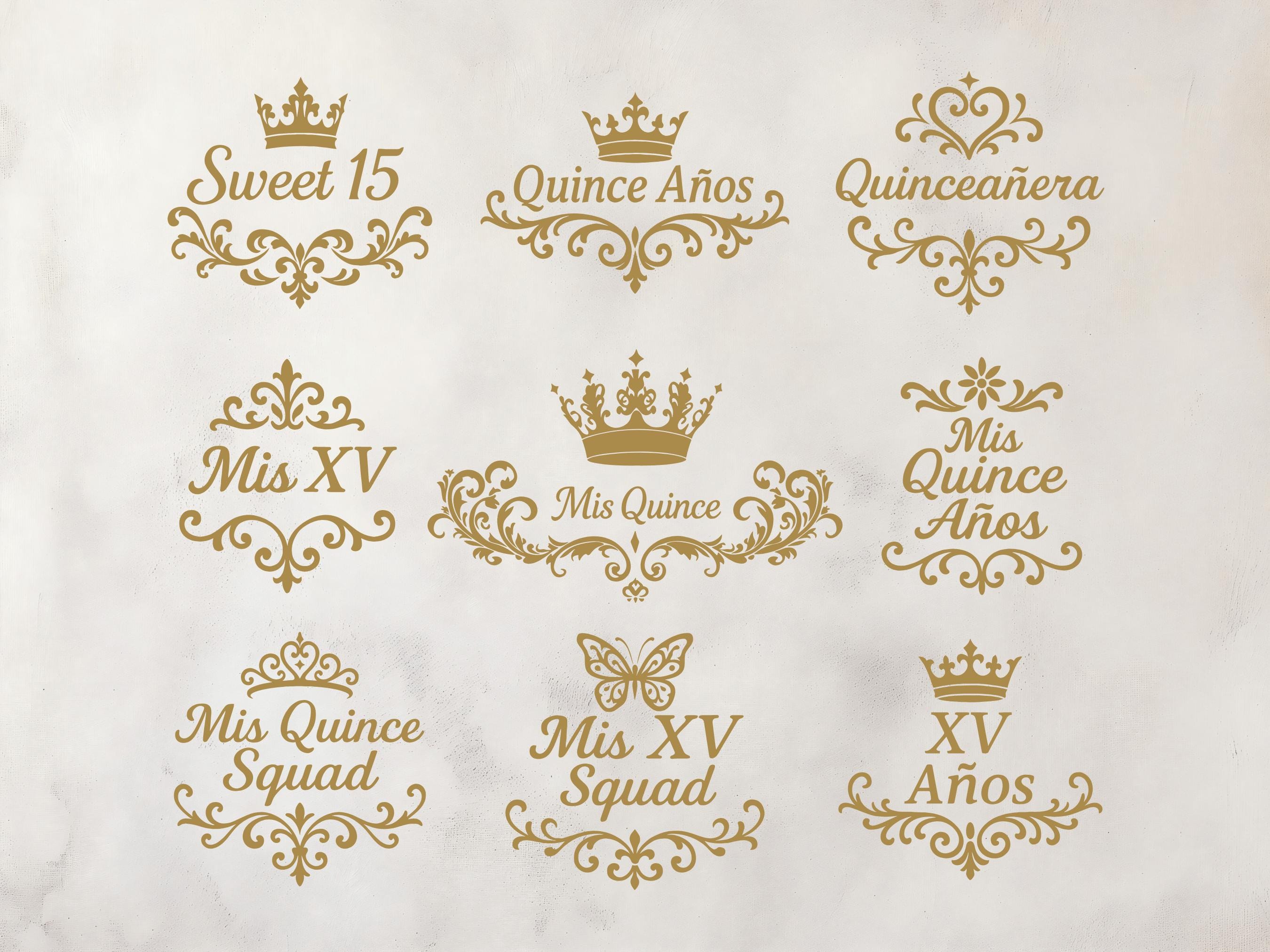 Mis Quince SVG Bundle, Quinceanera Svg, 15 Svg Designs, Sweet 15 ...
