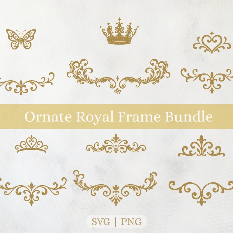 Ornate Crown Design Svg - Etsy