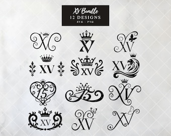 Mis Quince SVG Bundle: Quinceañera 15th Birthday Clipart (Digital Cut Files)