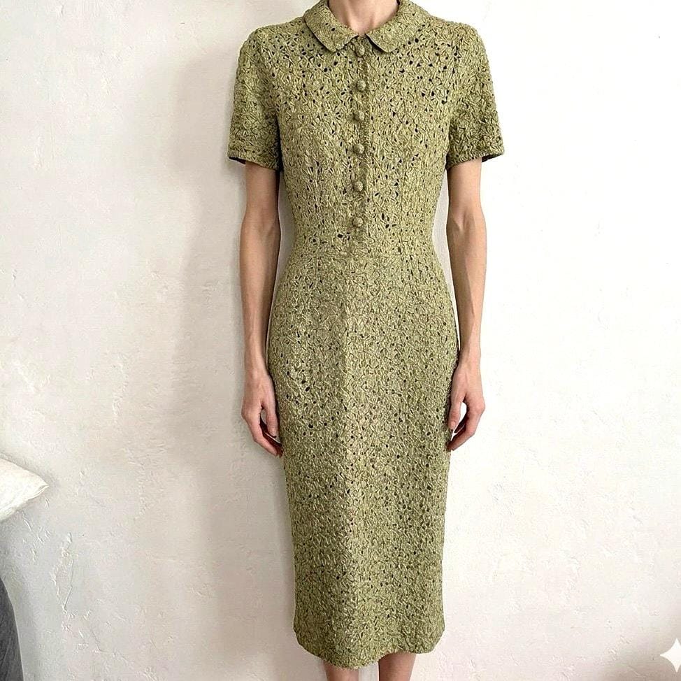 Mint Green 1950s Dress - Etsy Mint Green 1950s Dress - Etsy