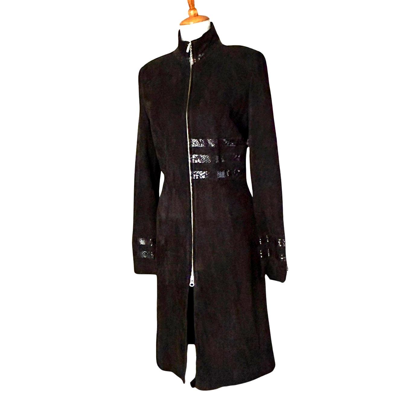 ジャケット・アウター unknown black pythons long coat ジャケット・アウター unknown black pythons long coat Man's