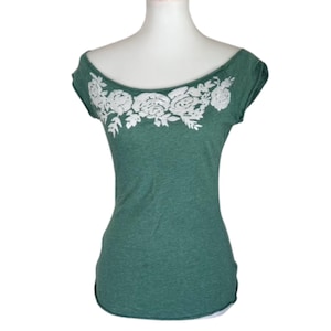Y2k Vintage Green Cotton Graphic Tee
