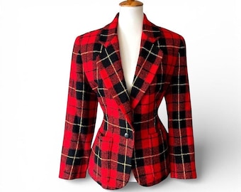 Vtg DKNY Tartan Blazer – Late 80s / Early 90s Tartan Check, NWT, Size 6
