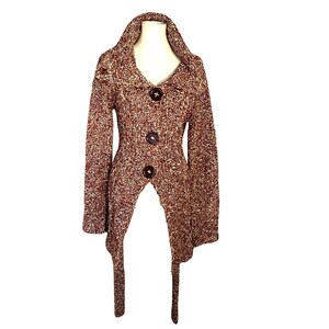Vintage Free People Heavy Knotty Long Cardigan - Medium immagine 4