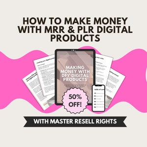 Making Money with Done for You Digital Products Guide, Master Resell Rights Bundle, MRR PLR ebook, Digital Marketing Downloadable Guide