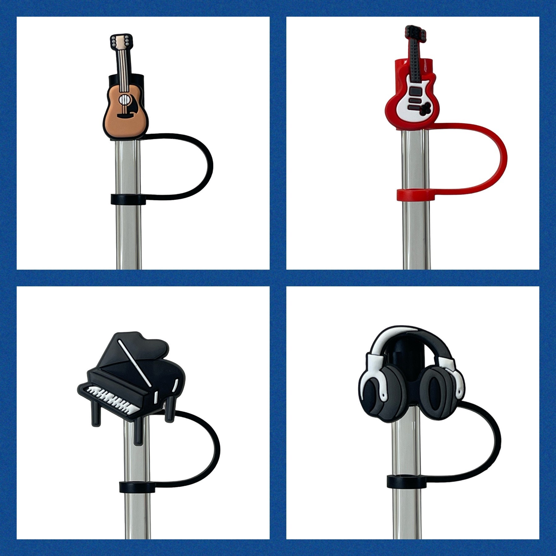 Musical Instrument Straw Topper