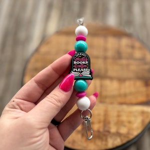 Smutty Books & Coffee Kindle Strap: Beaded Bookish Accessory