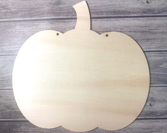 Unfinished Wood Pumpkin Door Hanger: 12" DIY Fall Craft Blank