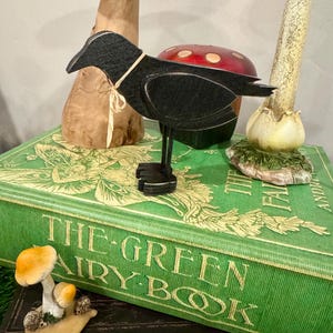 Primitive wood crow decor, Crow shelf sitter, crow, decor, Halloween decor, primitive, decor, rustic wooden crow, farmhouse decor, raven