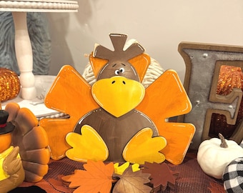 DIY Turkey Wood Cut Out – Unfinished Laser Cut Birch Plywood, Thanksgiving Craft Blank, Fall Decor, Centerpiece, Paintable Turkey Shape