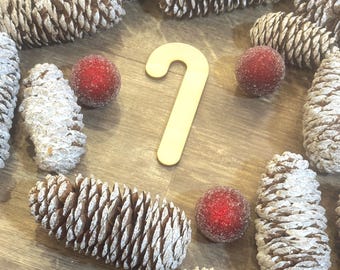 Zuckerstange aus Birkenholz Ausschnitt, DIY Weihnachten Craft Blank, Laser Cut Urlaub Form, Tier Tablett Dekor, Paint Party Ornament
