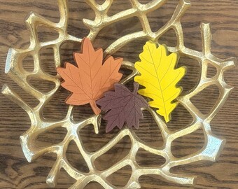 Wooden Fall Leaf Decor: Farmhouse Tier Tray Shelf Sitter
