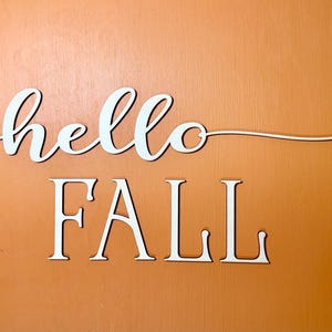 Unfinished Hello Fall Wood Cutout: DIY Autumn Decor Sign