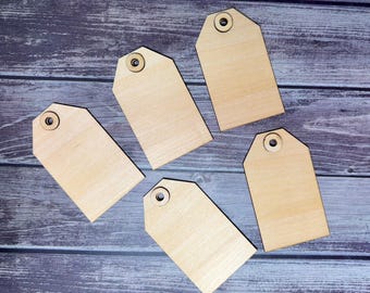 Unfinished Wood Gift Tags: DIY Craft Blanks, Tiered Tray Decor