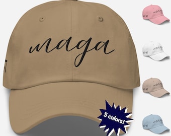 Bonita gorra política Maga para mujer, gorra Maga con guión para mujer 2024, gorra sutil de Trump, regalo de elección republicana para votar, gorra de béisbol de apoyo a Trump