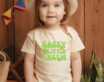 St Patricks Day Shirt Girls, St. Patricks Day TShirt Girls, Sassy Little Lassie Shirt, St Paddys Day Shirt Kids, Shamrock Shirt,
