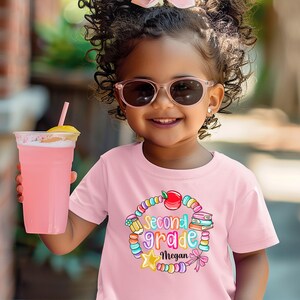 Personalized Back To School Shirt Girls, Second Grade Shirt, Preppy Tee, First Day Of School Shirt, Elementary Shirt, Kid Back To School Tee