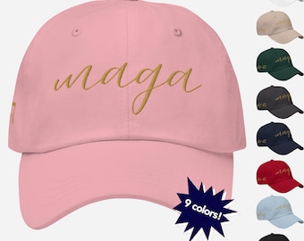 Lindo sombrero político Maga para mujeres, sombrero Maga de guión de damas 2024, sombrero sutil de Trump, regalo de elección republicana de voto, gorra de béisbol de apoyo a Trump