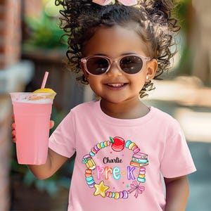 Personalized Back To School Shirt Girls, Preschool Shirt, Preppy Shirt, First Day Of School Shirt, Elementary Shirt, Kids Back To School Tee