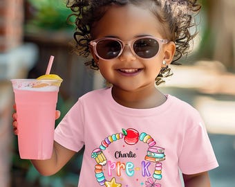Personalized Back To School Shirt Girls, Preschool Shirt, Preppy Shirt, First Day Of School Shirt, Elementary Shirt, Kids Back To School Tee
