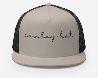 Cowgirl Trucker Hat, Cute Western Foam Trucker Hat, Cowboy Hat Snapback, Rodeo Trucker Hat, Mesh Back Country Concert Hat/Country Music Gift