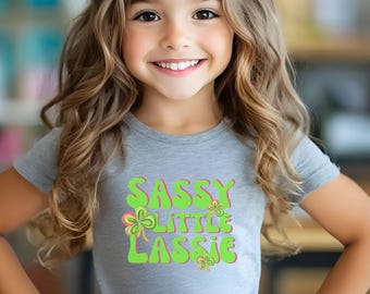 St Patricks Day Shirt Girls, St. Patricks Day TShirt Girls, Sassy Little Lassie Shirt, St Paddys Day Shirt Kids, Shamrock Shirt,