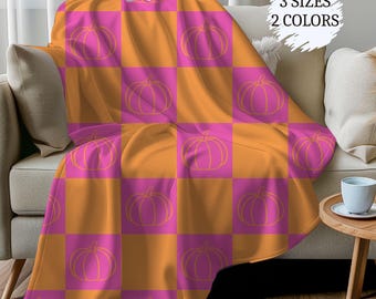 Fall Pumpkin Blanket, Cozy Autumn Throw, Halloween Blanket, Thanksgiving Gifts, Fall Blanket,