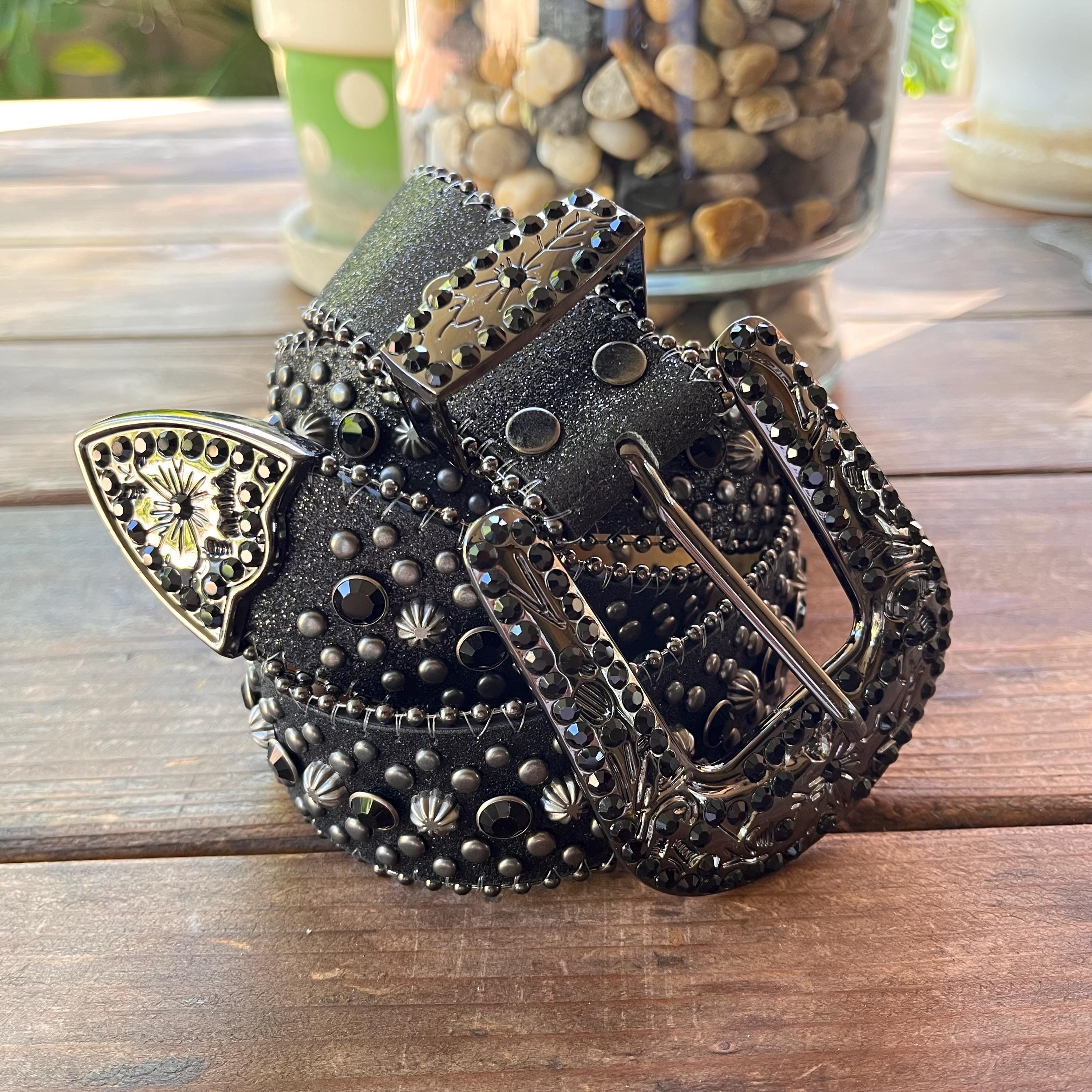Y2k/2000s Black Rhinestones, With Metal Detailing Grunge Y2k/2000s Black Rhinestones, With Metal Detailing Grunge