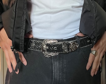 00s y2k python studs belt お兄系　平成　グランジ 平成初期 ウエスタンベルト お兄系 パンク y2k グランジ 古着