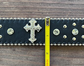 Y2k/2000s Rhinestones Detailing, With Silver Metal Crosses