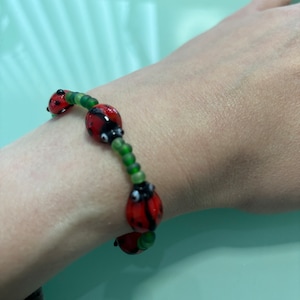 Beaded Miraculous Ladybug Bracelet